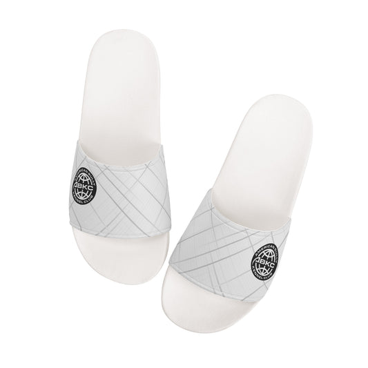 Men's ABKC White & Black Slide Sandals Shoes - [BULLY_BRAND]