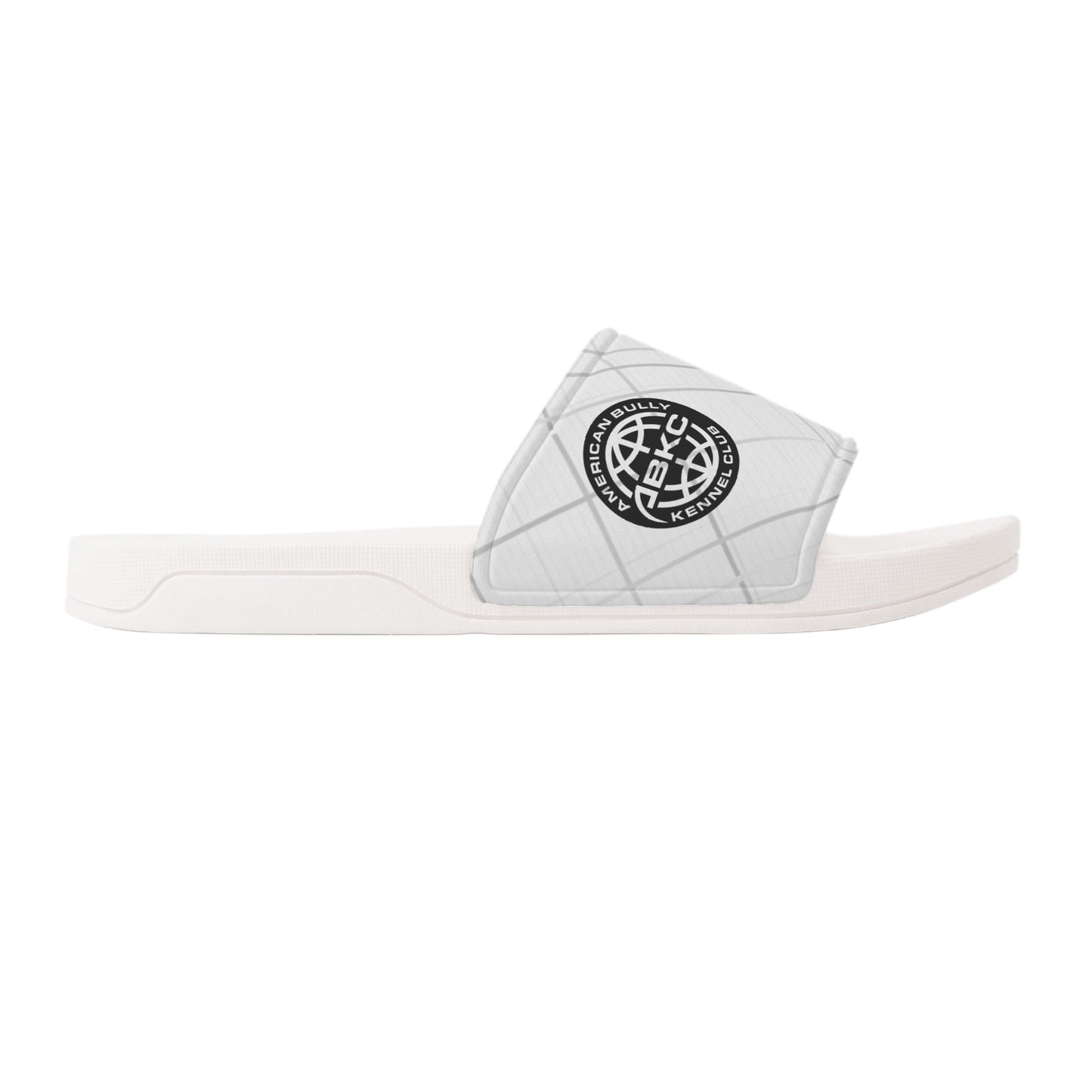 Men's ABKC White & Black Slide Sandals Shoes - [BULLY_BRAND]