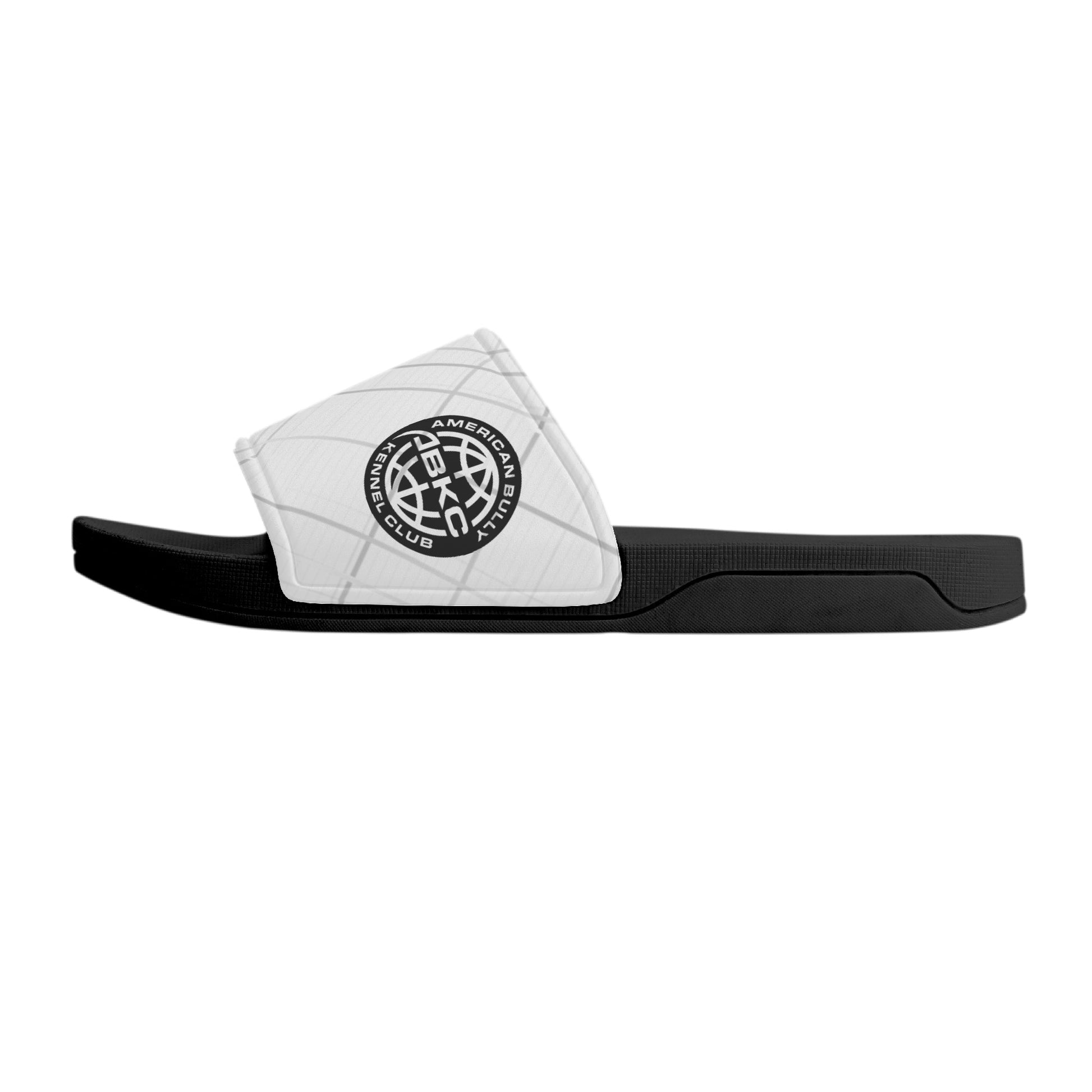 Men's ABKC White & Black Slide Sandals Shoes - [BULLY_BRAND]