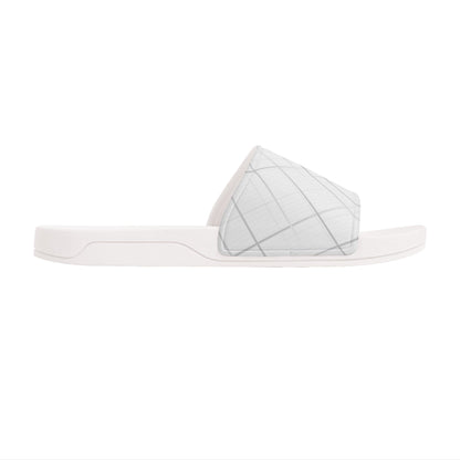 Men's ABKC White & Black Slide Sandals Shoes - [BULLY_BRAND]