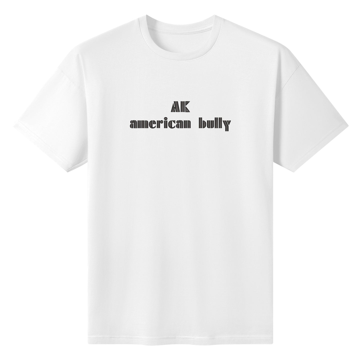 AK Embroidered Cotton T shirt - [BULLY_BRAND]