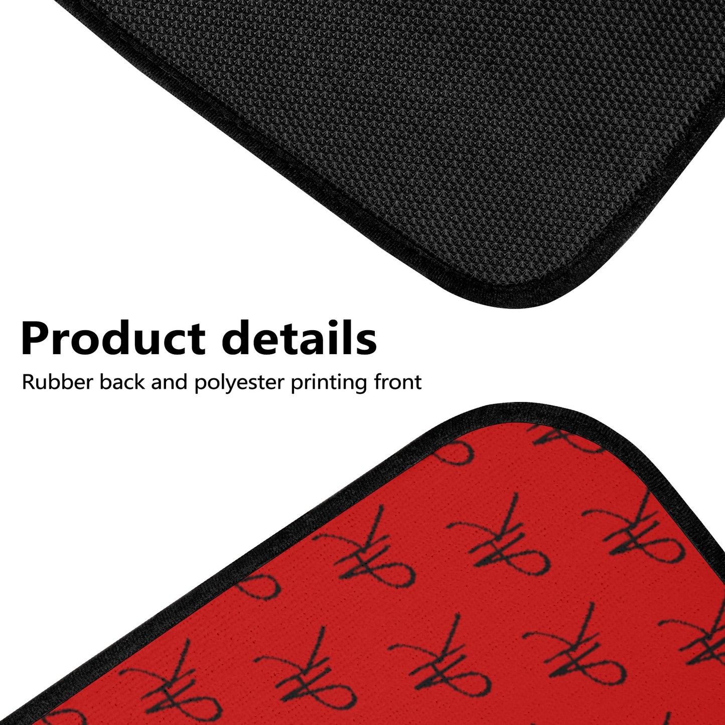 RED Back and Front Car Floor Mats - [BULLY_BRAND]