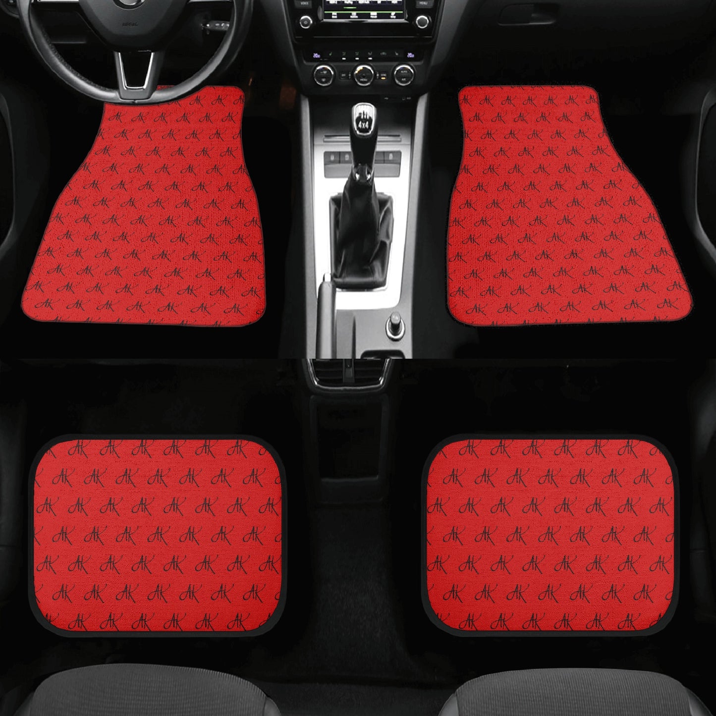 RED Back and Front Car Floor Mats - [BULLY_BRAND]