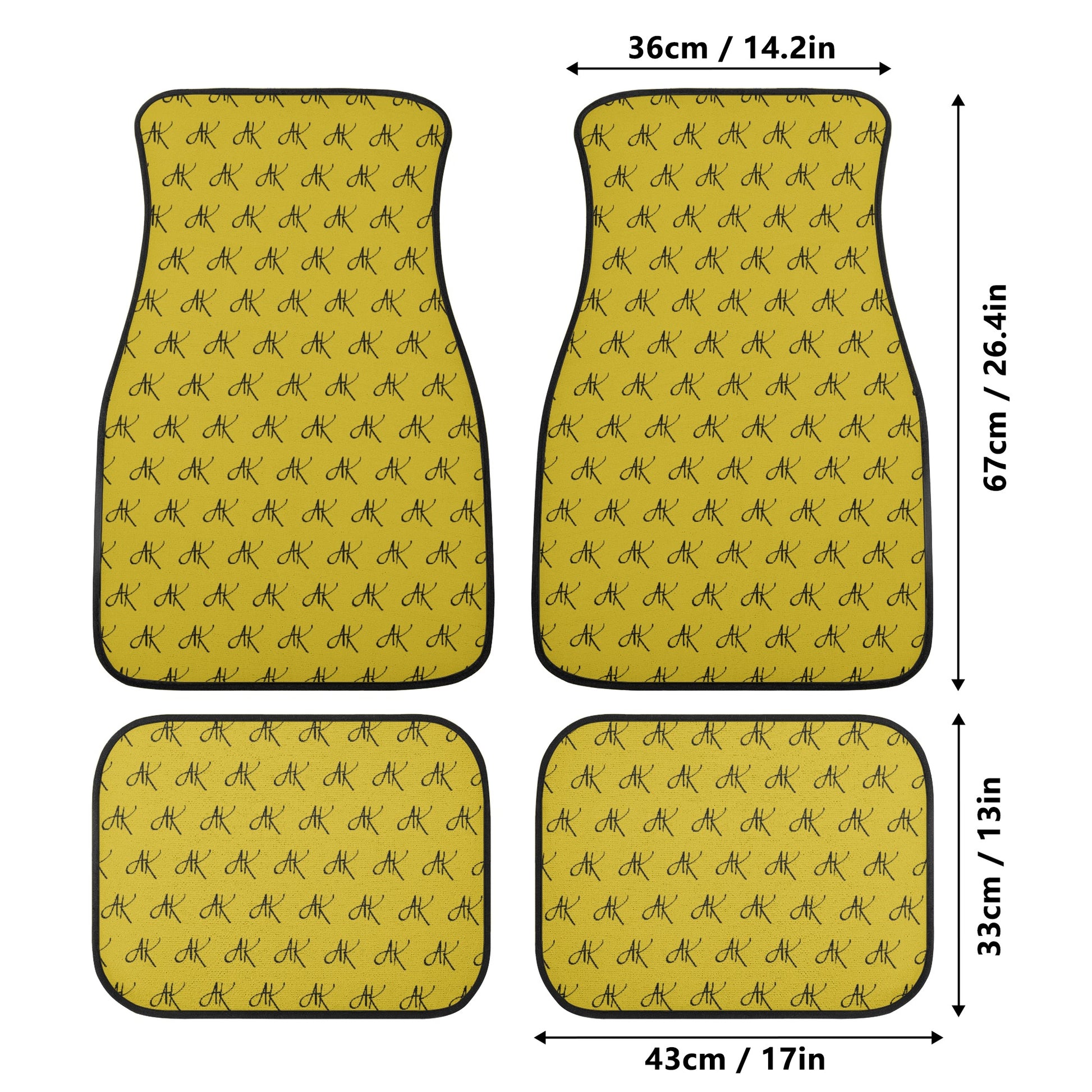 GOLD Back and Front Car Floor Mats - [BULLY_BRAND]