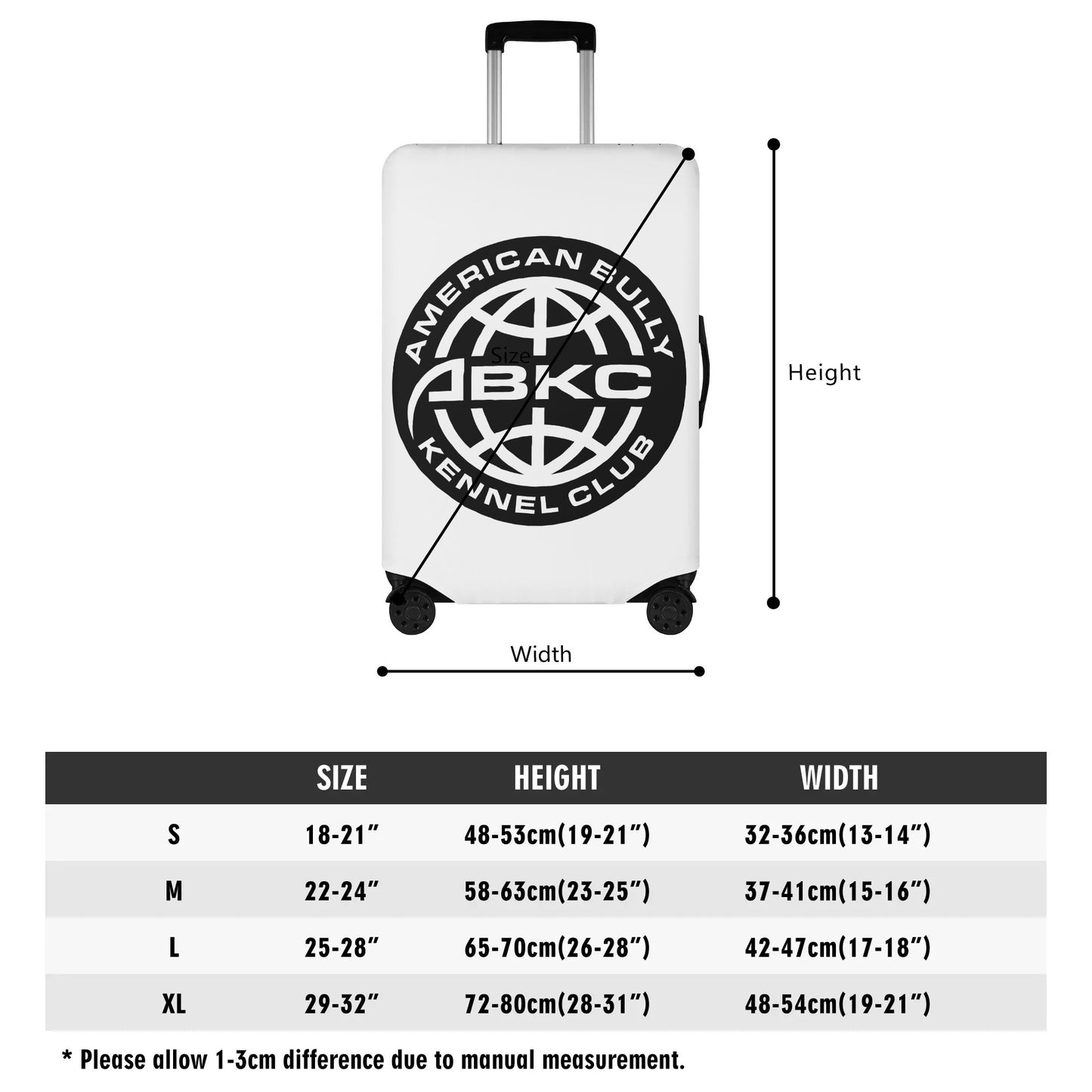 Polyester ABKC white Luggage Cover