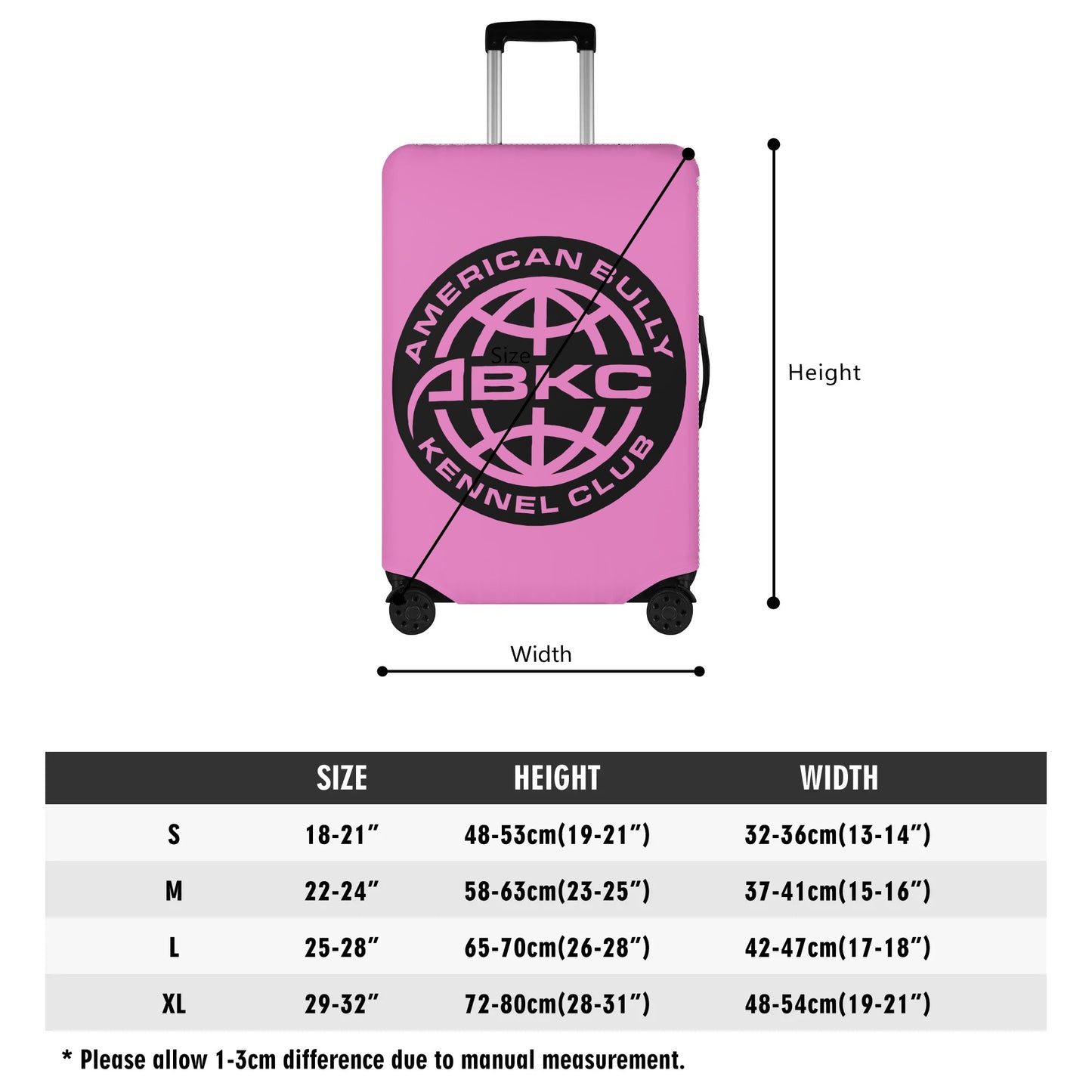 Polyester Pink Luggage Cover