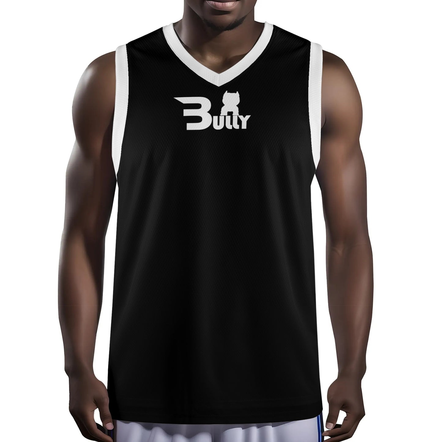 Mens Basketball Bully CLASSY B W Jersey Tank Top