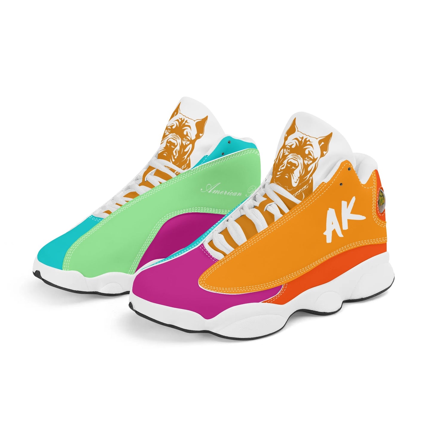 Womens AKB Color Leather Basketball Shoes