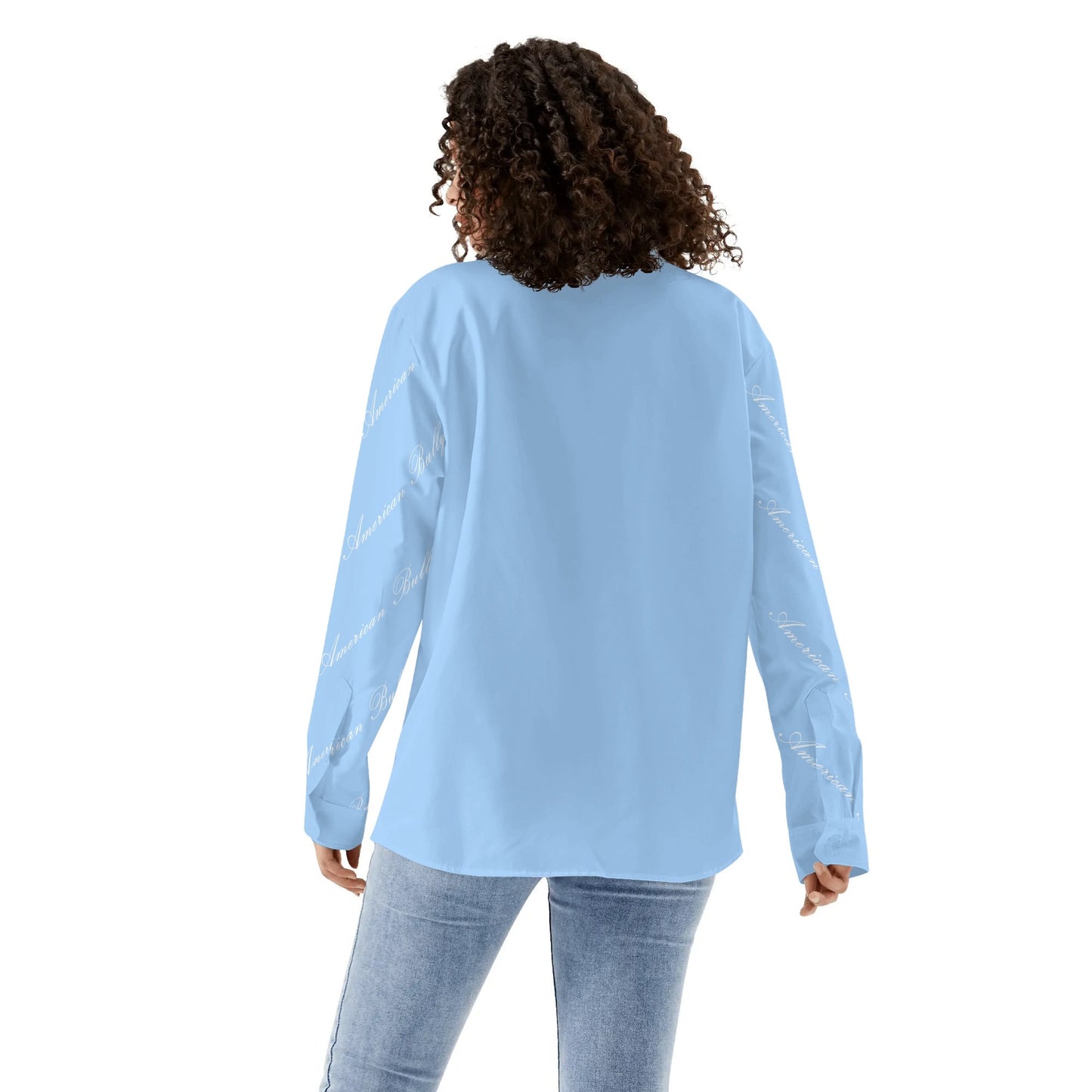 Womens Casual Long Sleeve B Sky Shirt