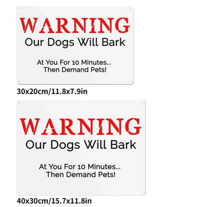 Warning Bully Indoor/Outdoor Decorative Metal Sign