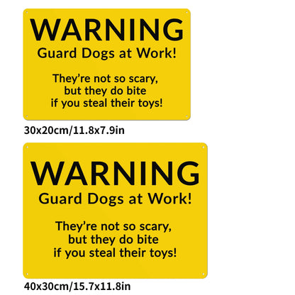 Guard Dogs Bully Warning Sign