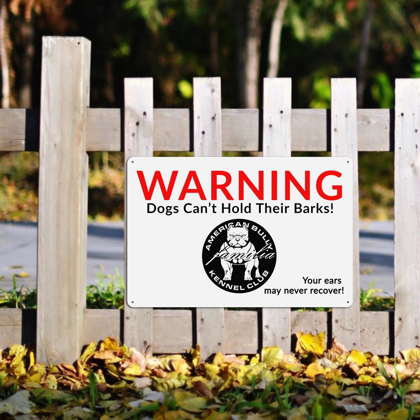 Barks Warning Metal Sign