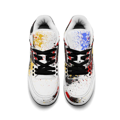 GRAFFIT BULLY High Top Retro Leather Basketball Sneakers