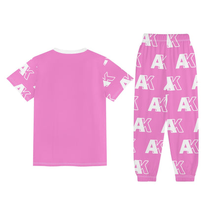 AK Childrens Sleepwear Short Sleeve Shirt and Long Pants Set