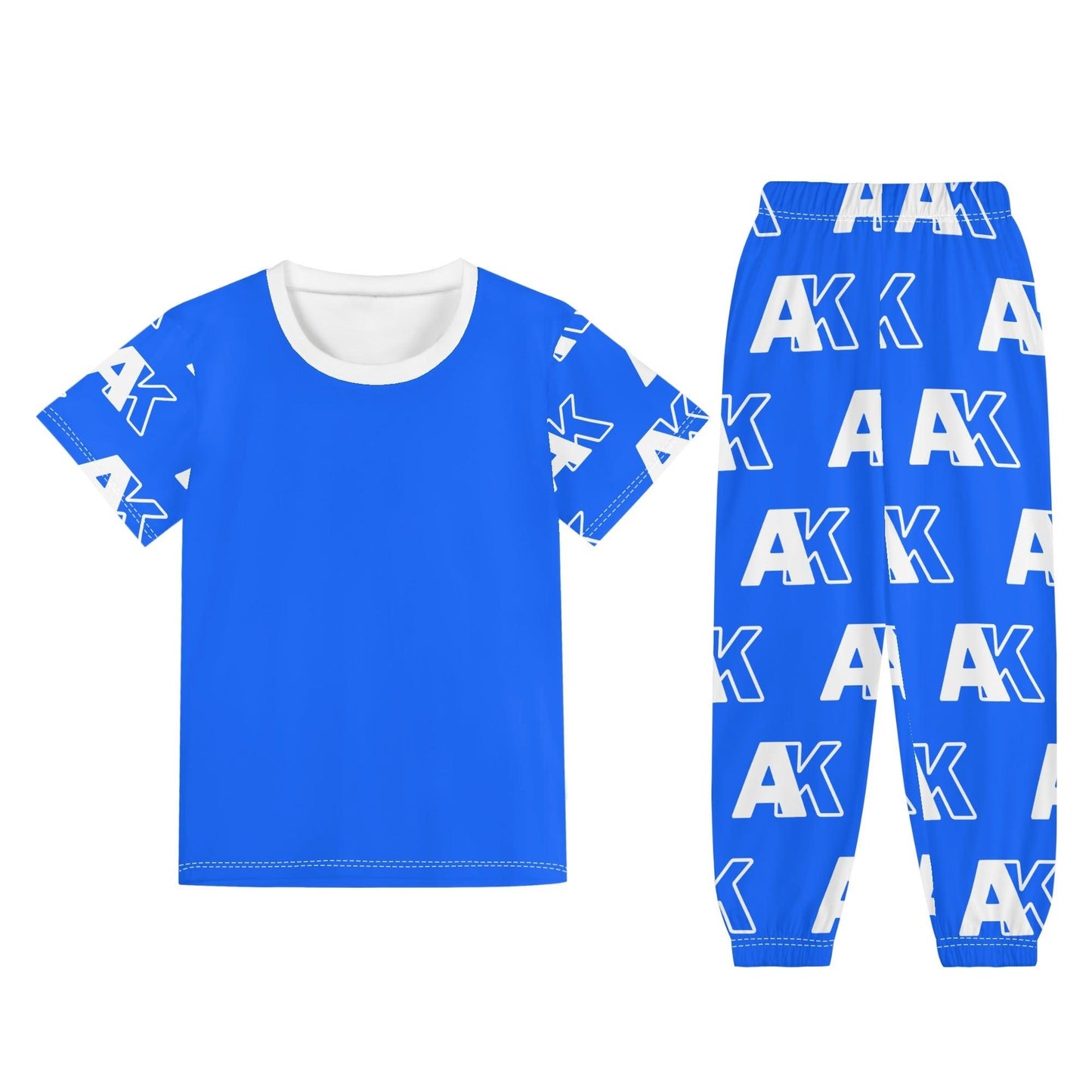 AK SKY Childrens Sleepwear Short Sleeve Shirt and Long Pants Set