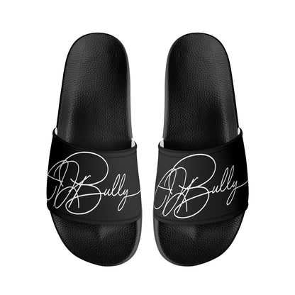 Bully Game Black and White Slides Sandals/Slippers