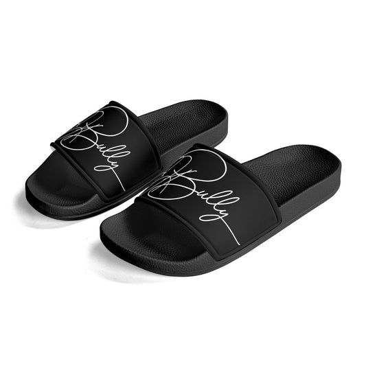 Bully Game Black and White Slides Sandals/Slippers