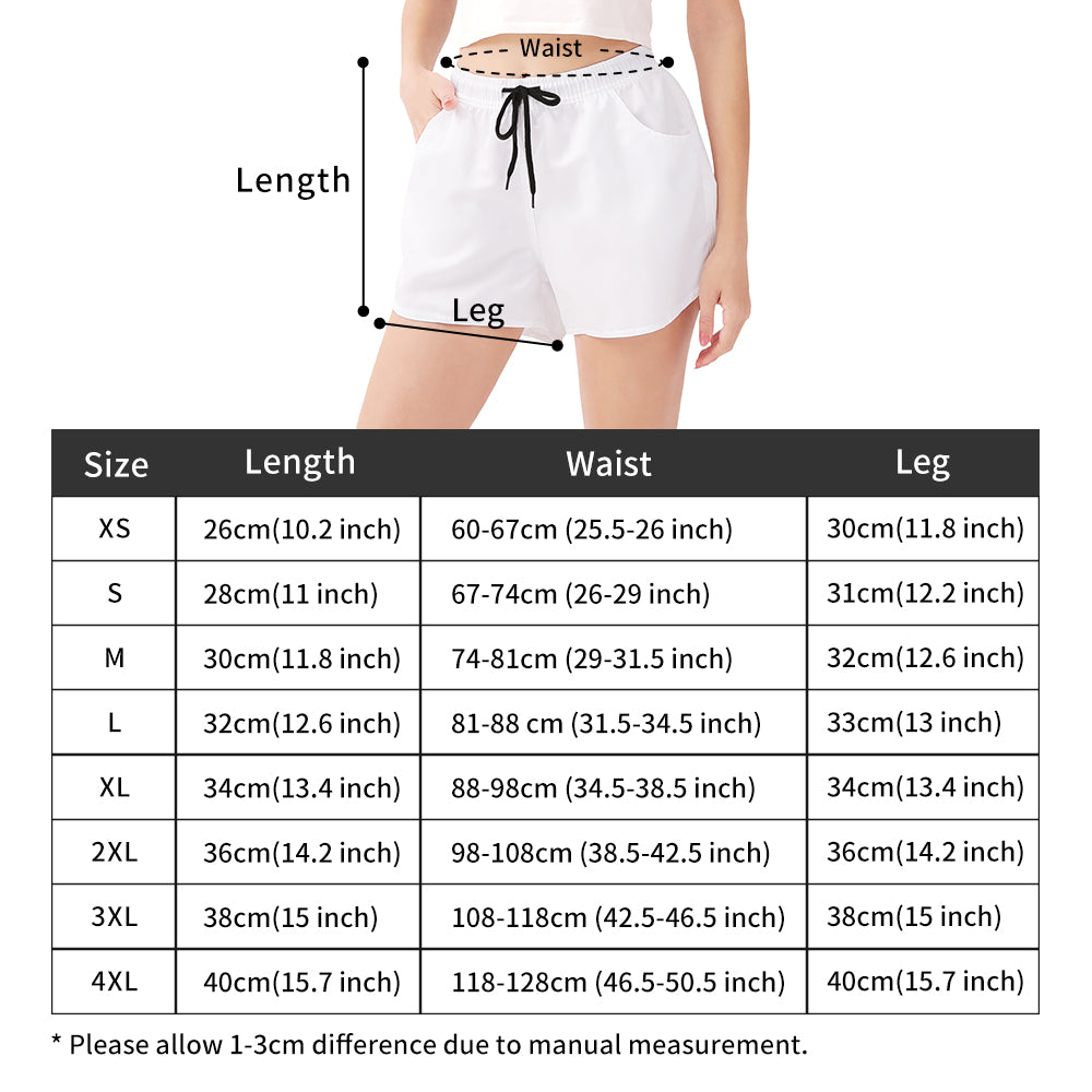 Womens B Print Casual Beach Shorts