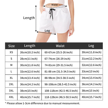 Womens B Print Casual Beach Shorts