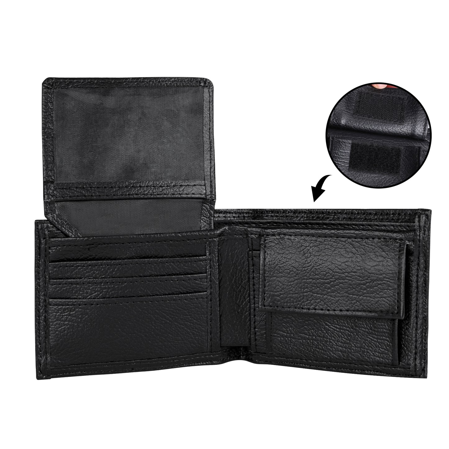 Mens CBlack Leather Wallet