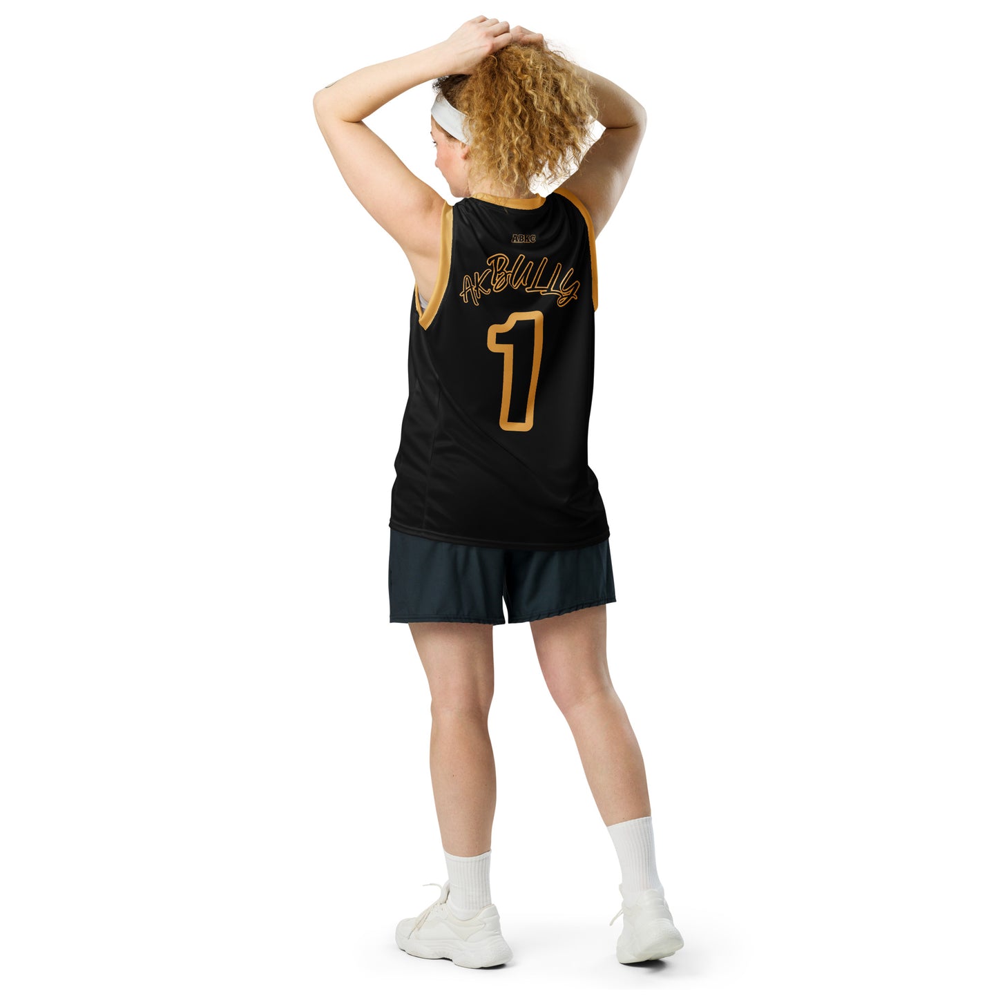 Eco - unisex Gold American Bully basketball jersey - [BULLY_BRAND]