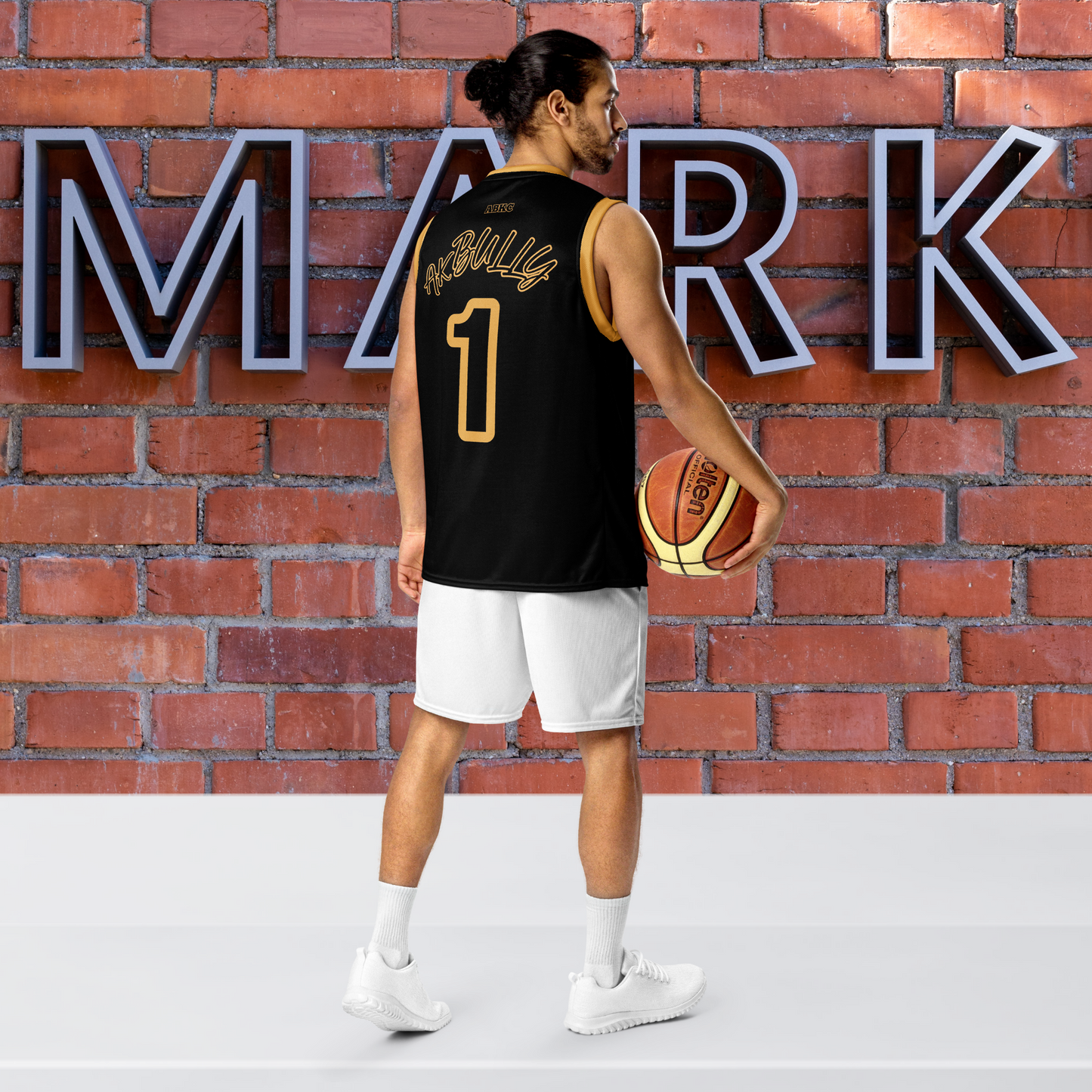 Eco - unisex Gold American Bully basketball jersey - [BULLY_BRAND]