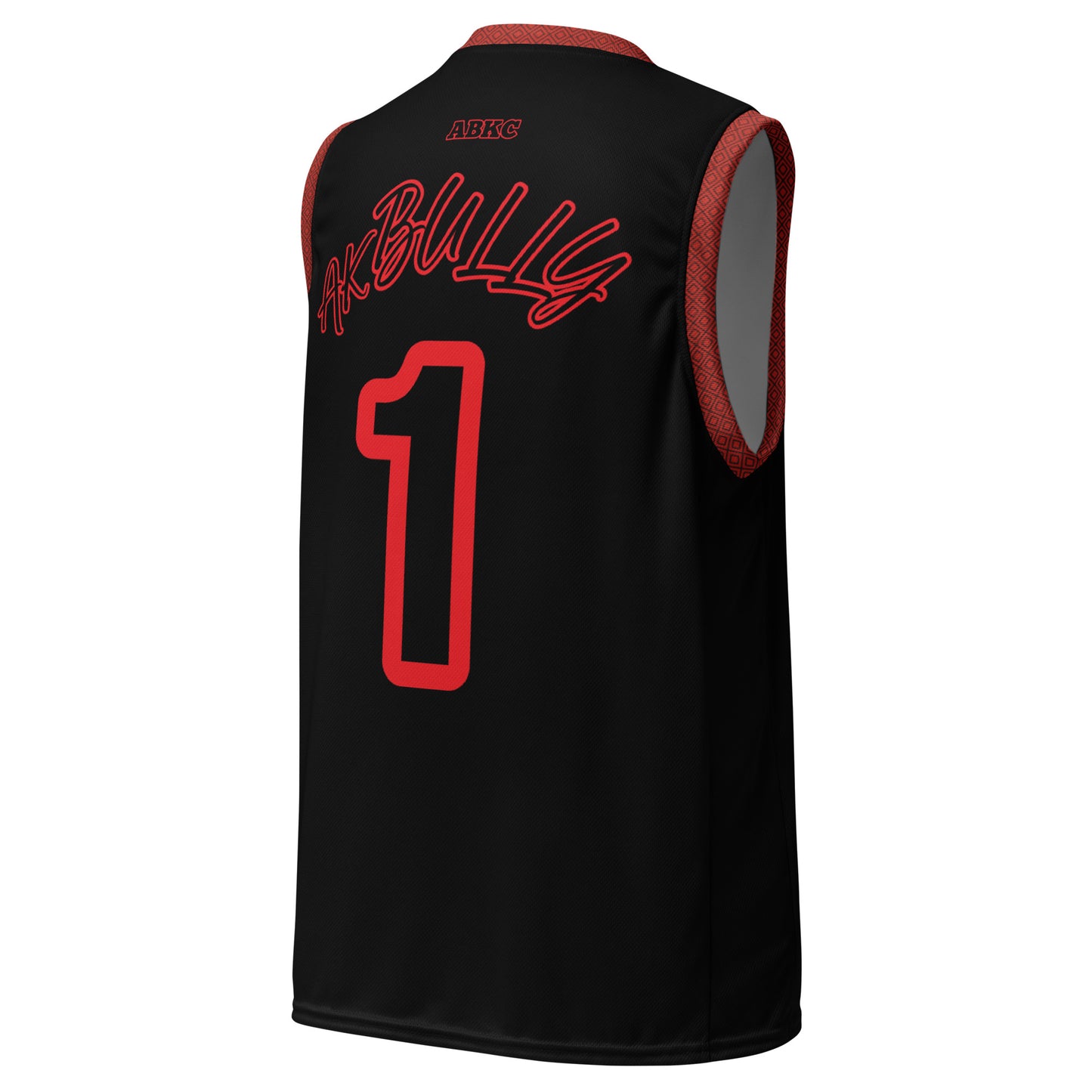 Eco AmericanBully Black & Red unisex basketball jersey - [BULLY_BRAND]