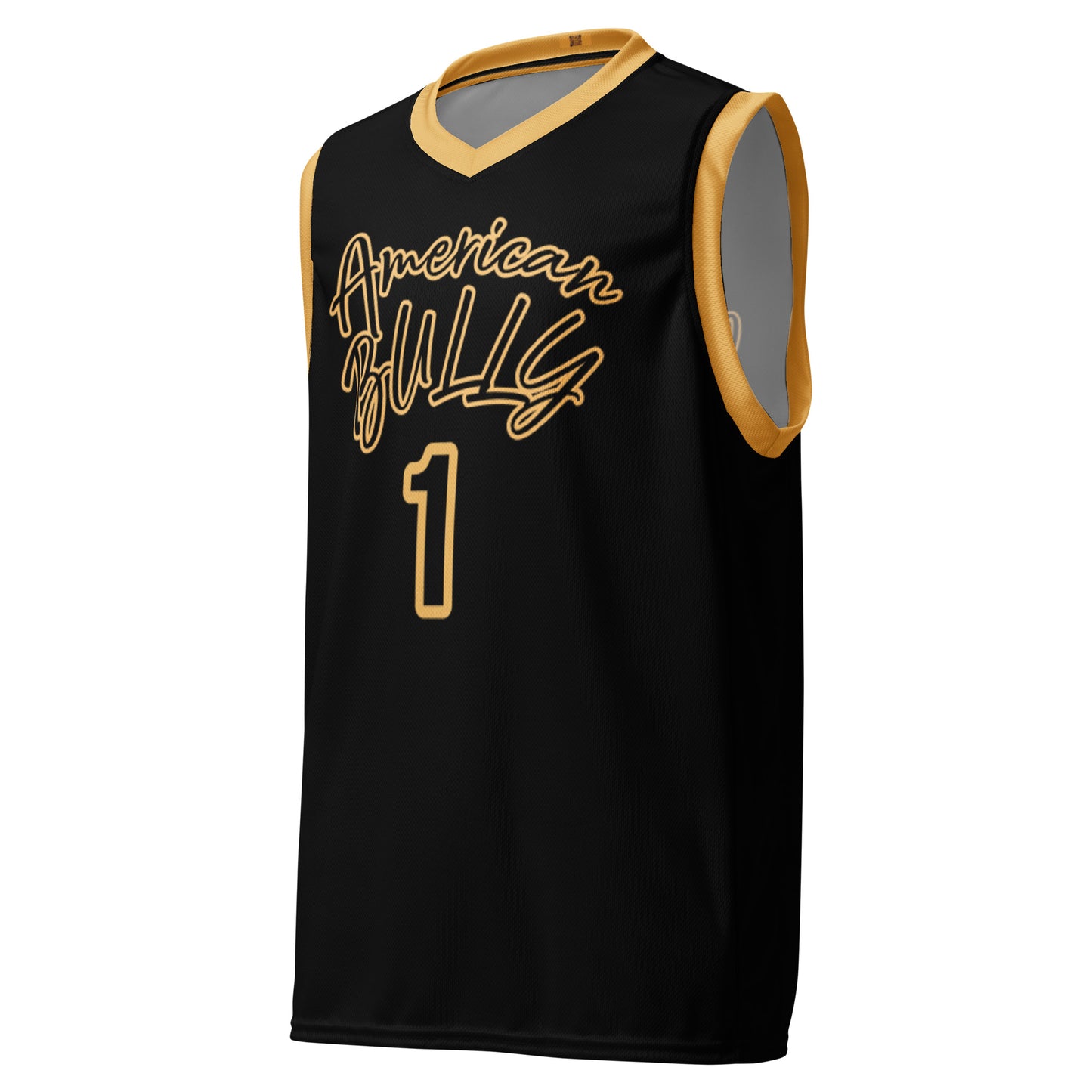 Eco - unisex Gold American Bully basketball jersey - [BULLY_BRAND]