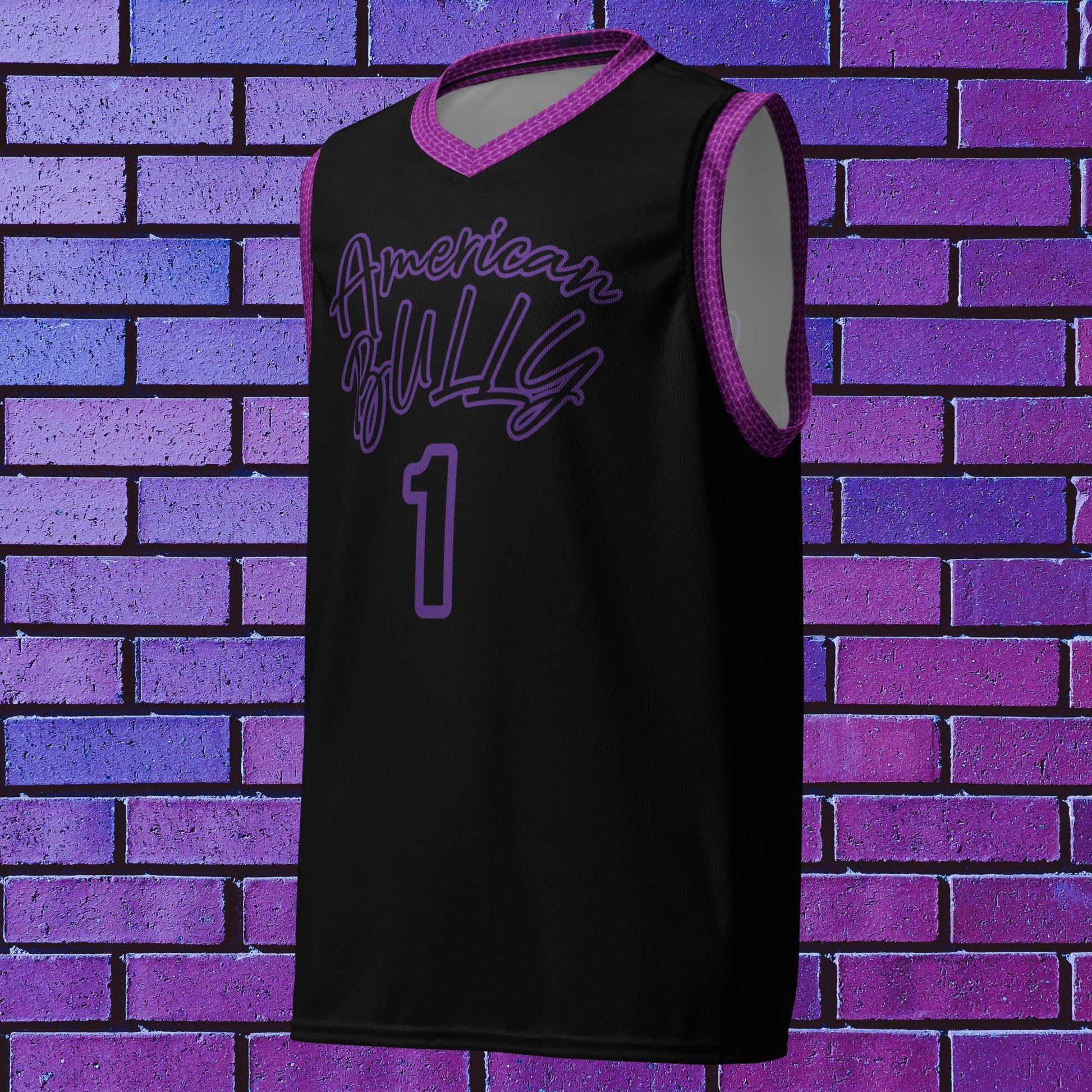 Purple unisex American Bully basketball jersey - [BULLY_BRAND]