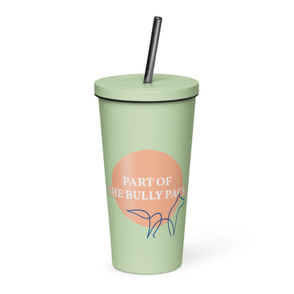 Insulated B Pack tumbler with a straw