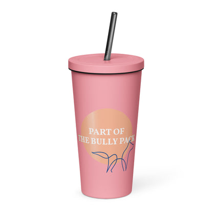 Insulated B Pack tumbler with a straw