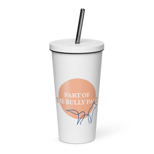 Insulated B Pack tumbler with a straw