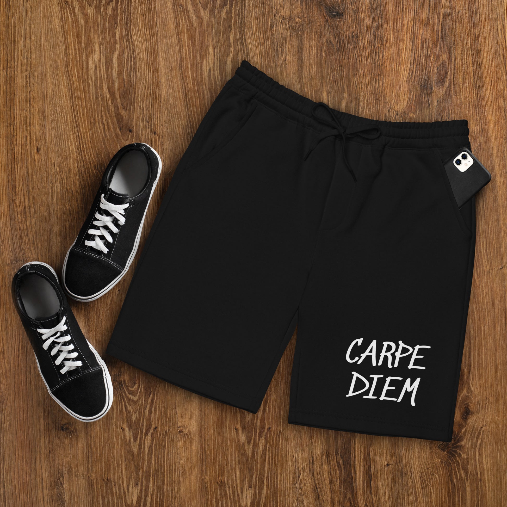 BLACK CARPE DIEM fleece shorts - [BULLY_BRAND]