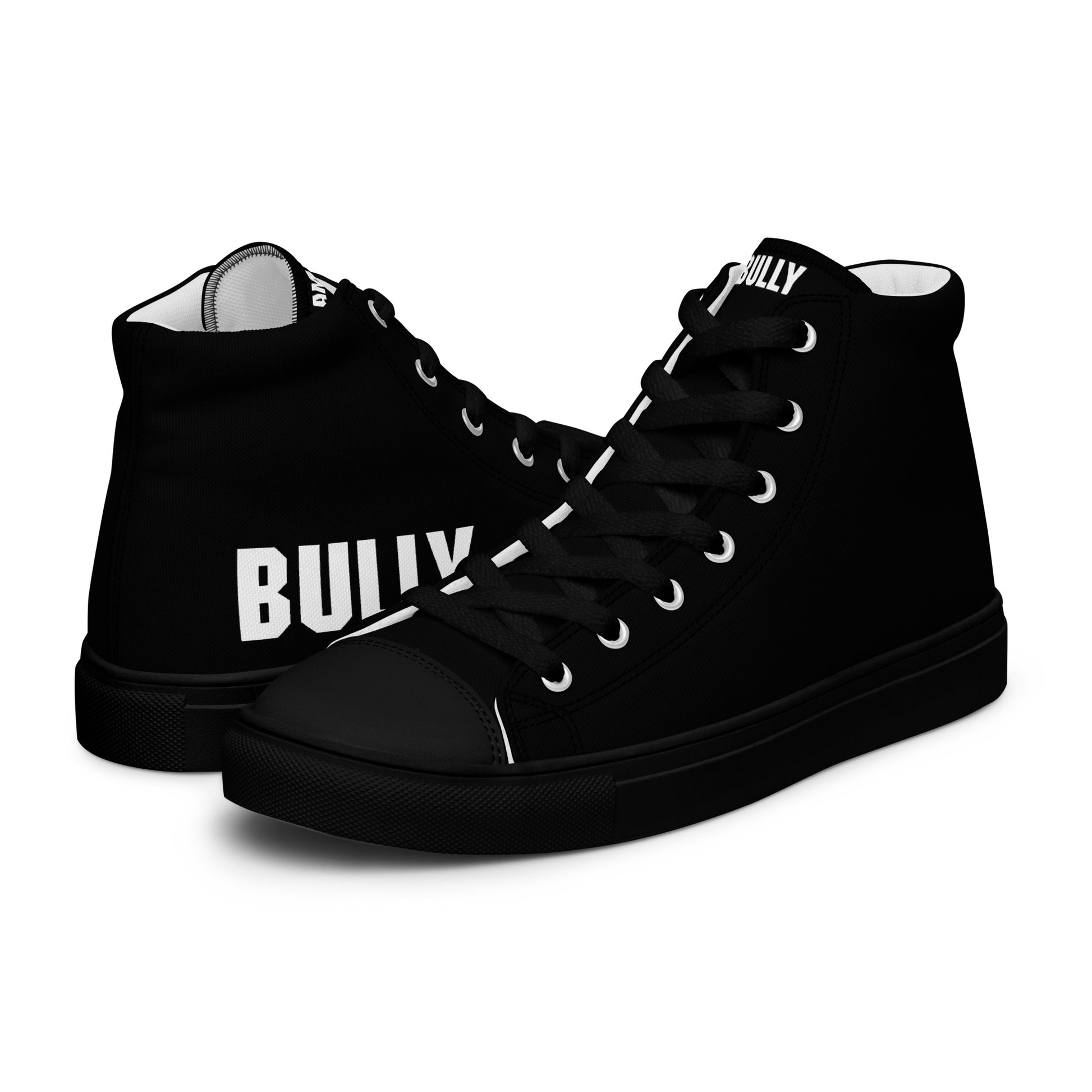 Black American high top canvas shoes - [BULLY_BRAND]