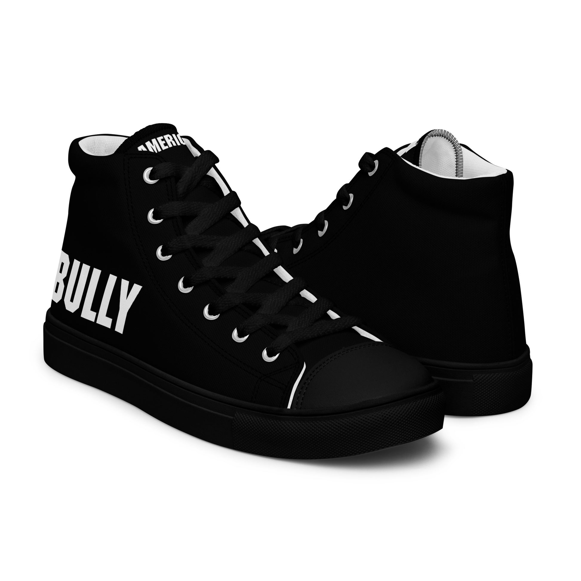 Black American high top canvas shoes - [BULLY_BRAND]