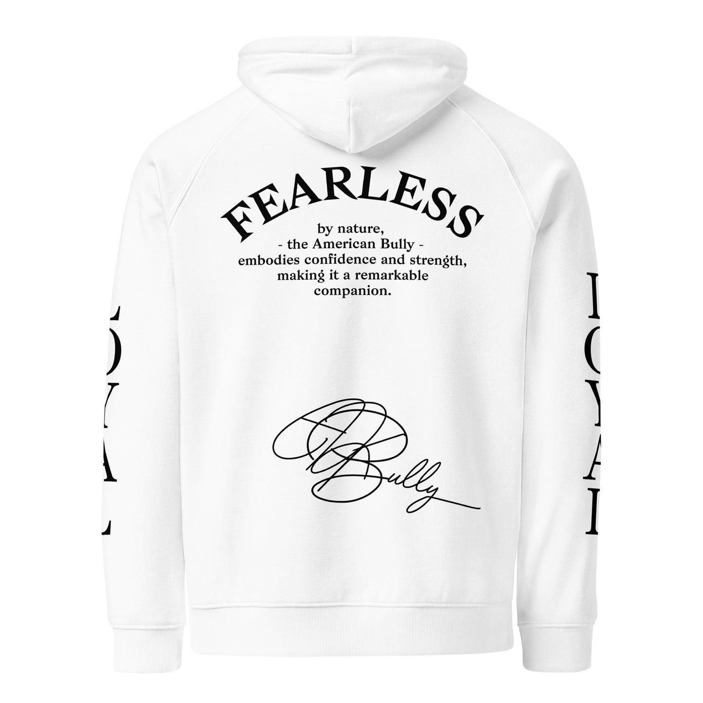 Unisex FEAR BULLY eco raglan hoodie