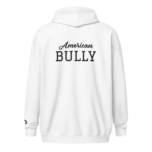 Unisex heavy blend Back Bully zip hoodie - [BULLY_BRAND]