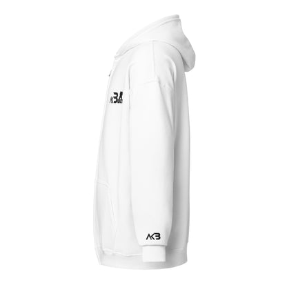 Unisex heavy blend AKB white zip hoodie - [BULLY_BRAND]