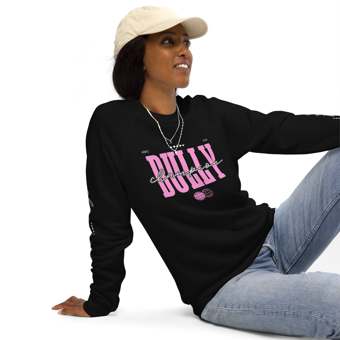 black and pink unisex sweatshirt for american bully kennel/owners