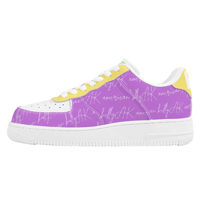 PURPLE AK Low Top Leather Shoes - [BULLY_BRAND]