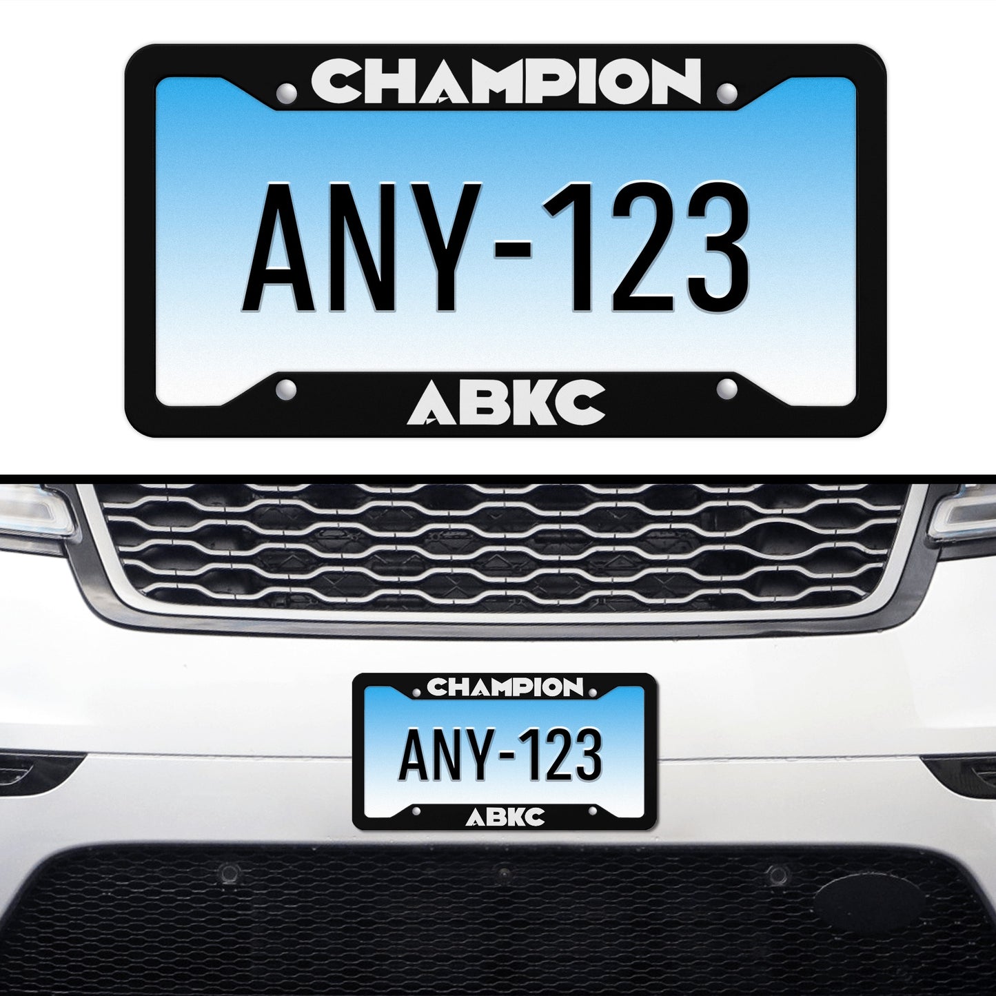 CHAMPION BLACK License Plate Frames - [BULLY_BRAND]