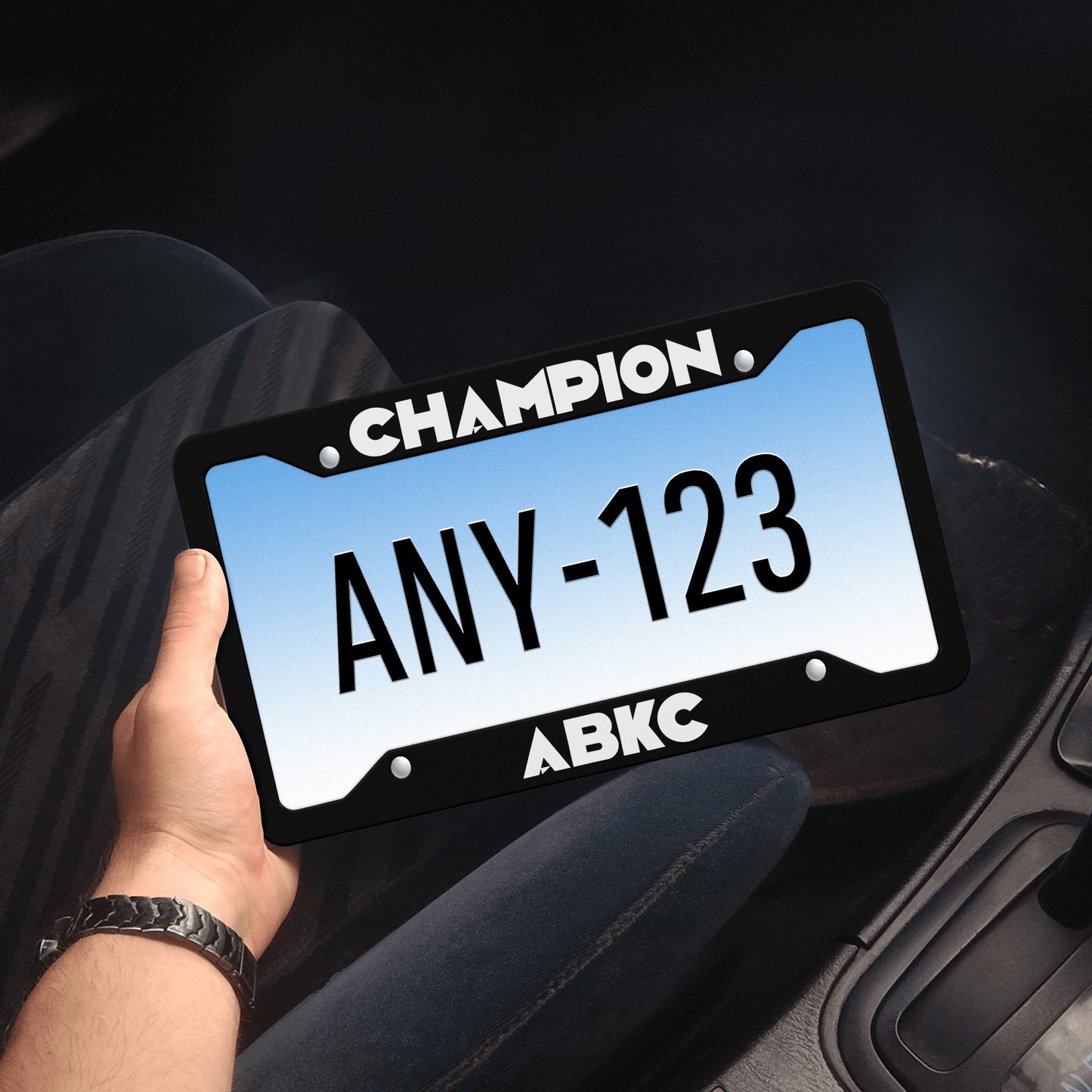 CHAMPION BLACK License Plate Frames - [BULLY_BRAND]