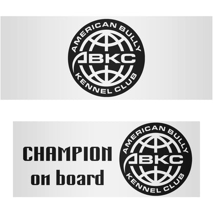 ABKC CHAMPION ON BOARD 2pics Truck Decals Sticker - [BULLY_BRAND]