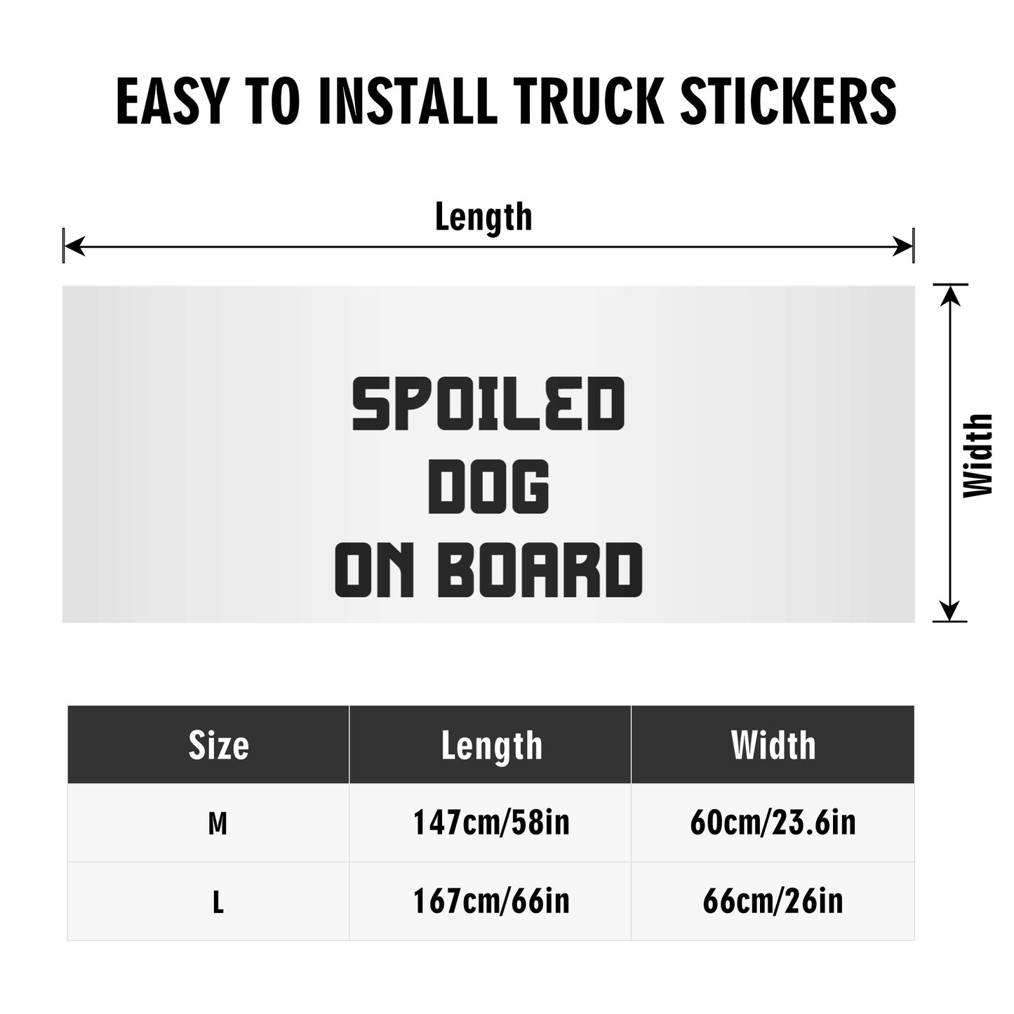 SPOILED DOG Truck Decals Sticker - [BULLY_BRAND]